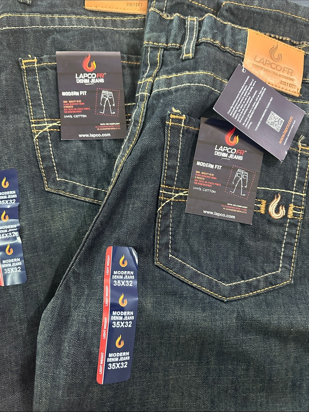Lapco FR Men's Slim Fit Dark Blue Denim Jeans